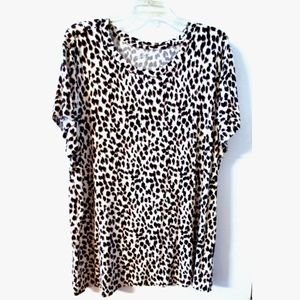 24/7 XXL Animal Print Stretch Top